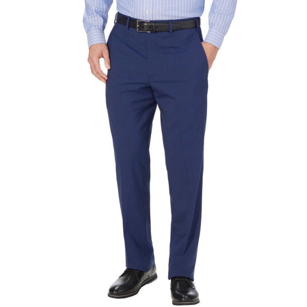 JB Britches Torino Flat Front Wool Blend Stretch Dress Pant